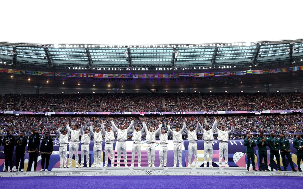 France win Olympic rugby sevens gold in Paris.