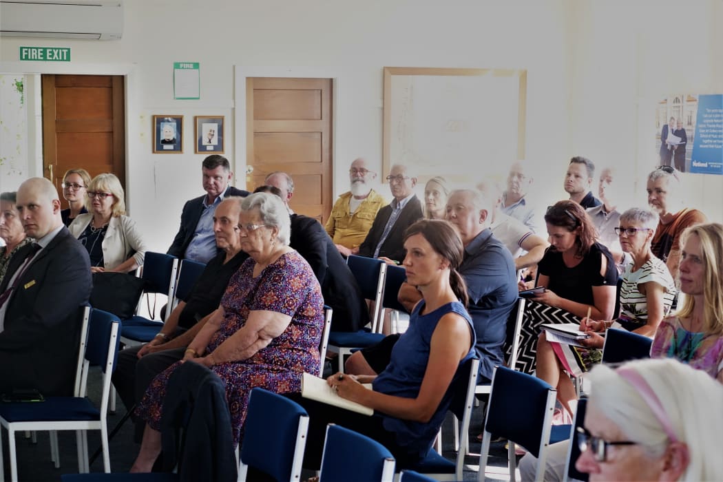 Members of the Nelson-Tasman business sector at a public meeting to discuss the effects of the coronavirus. RNZ Tracy Neal