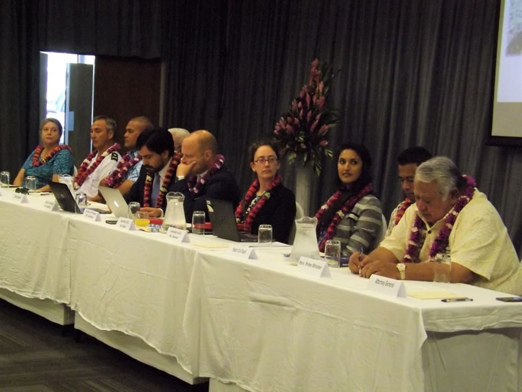 Members of the panel at the Samoa Cybercrime workshop