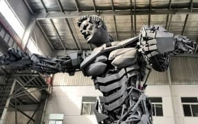 Yang Yi's 7m industrial-style Richie McCaw statue.