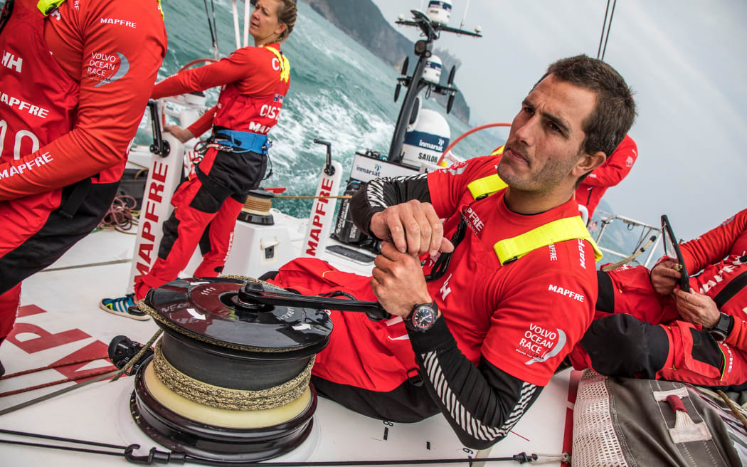 Blair Tuke onboard Mapfre in the Volvo Ocean Race.