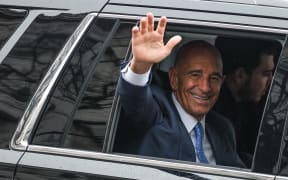 Thomas Barrack, a billionaire friend of Donald Trump, Colony Capital founder, investor and Presidential Inaugural Committee Chairman, during the 45th US President Donald Trump's inaugural parade in Washington.