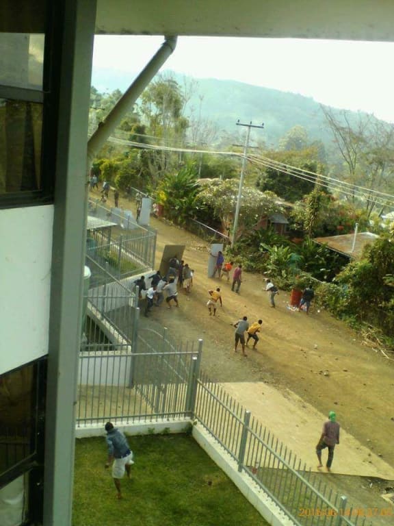 Goroka witnessed scenes of chaos as student skirmishes spread through town.