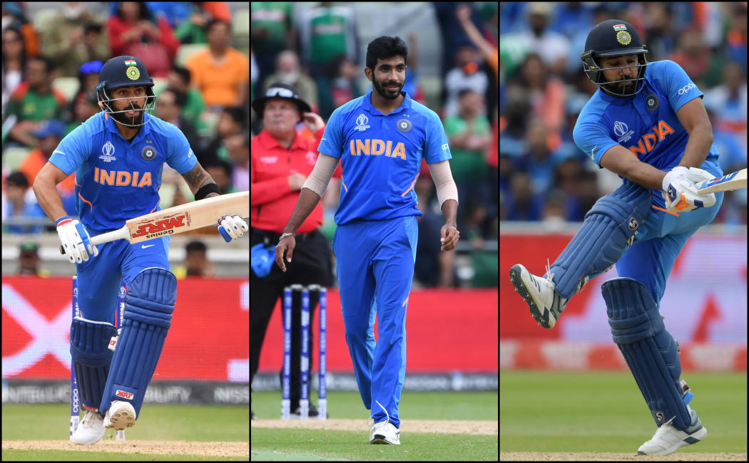 Virat Kohli, Jasprit Bumrah and Rohit Sharma.