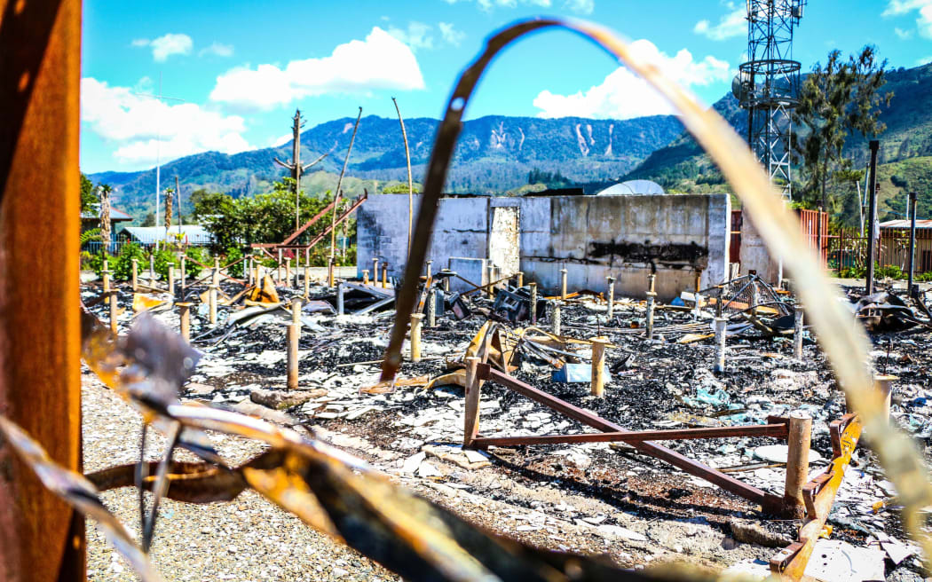 The remains of Mendi's courthouse.