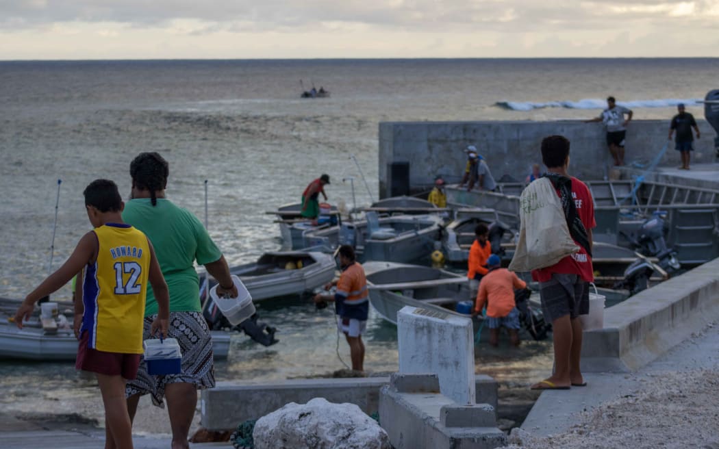 Boats preparing for Faiva Fakamua