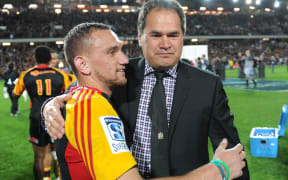 'Father and Son' - Dave Rennie (right) and Aaron Cruden