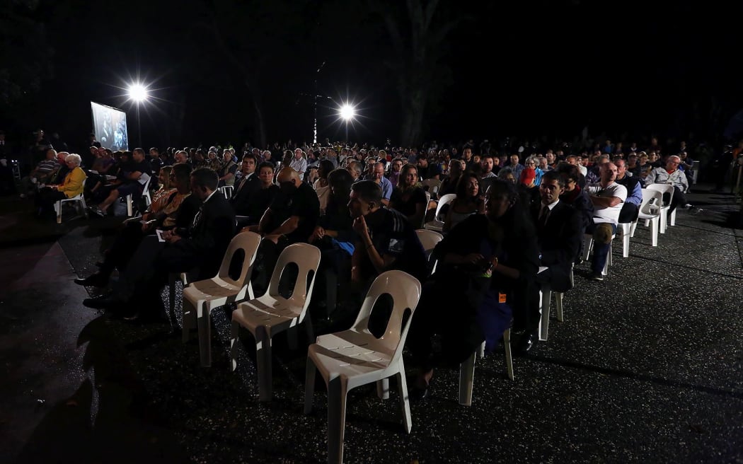 The crowd at the dawn service