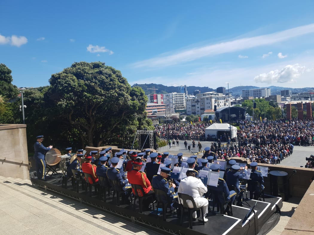 Hundreds gathered at Pukeahu for the service.