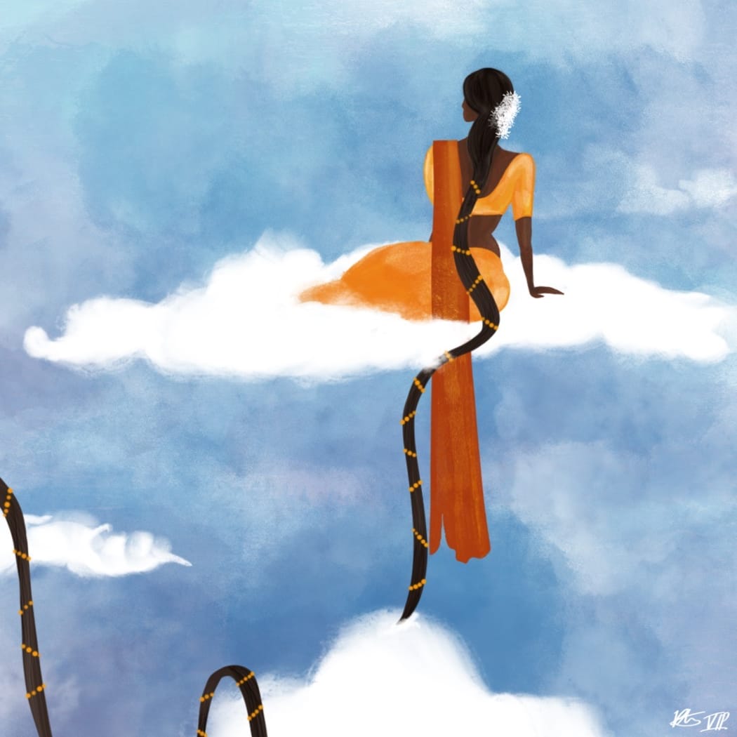 Patel's artwork showcases the beauty of dark-skinned Indian women.
