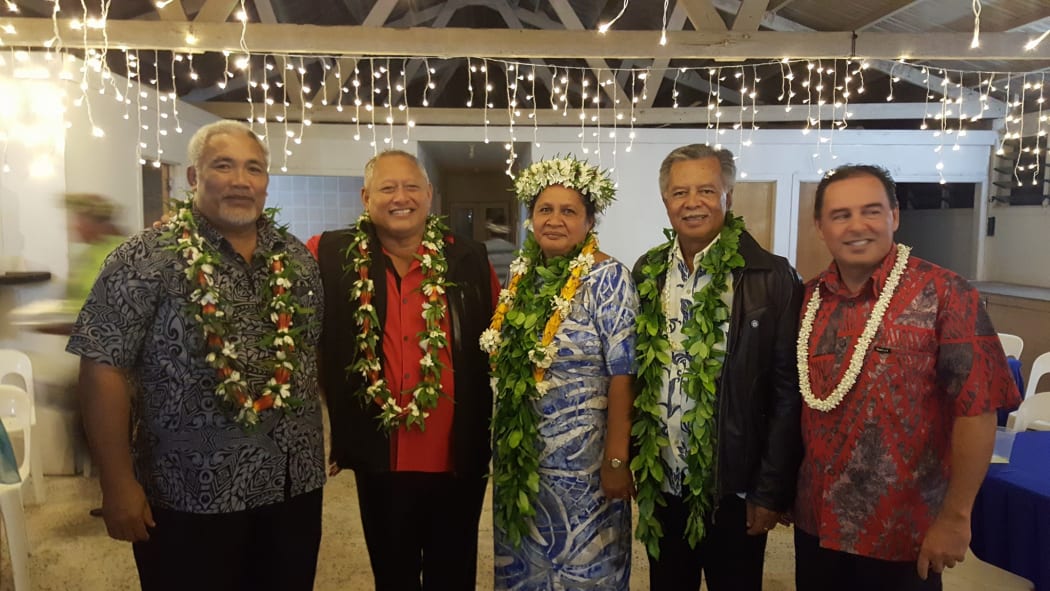 Cook Islands Party leaders including current prime minister Henry Puna second from right.