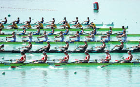 The men's eight at the 2015 World Rowing Championships in France.