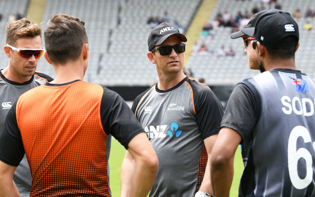 Bowling coach Shane Bond.