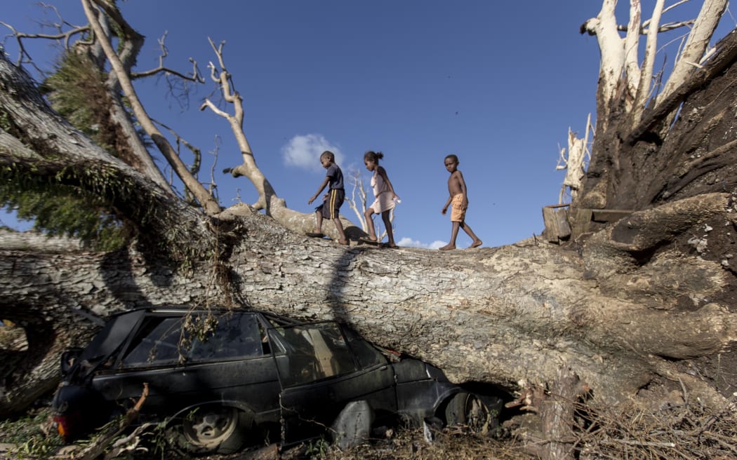 Cyclone damage on Tongoa Vanuatu