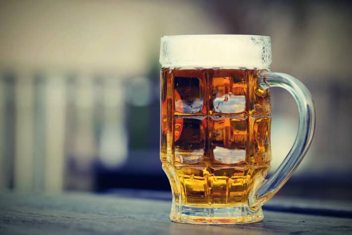 Draft beer by the glass.