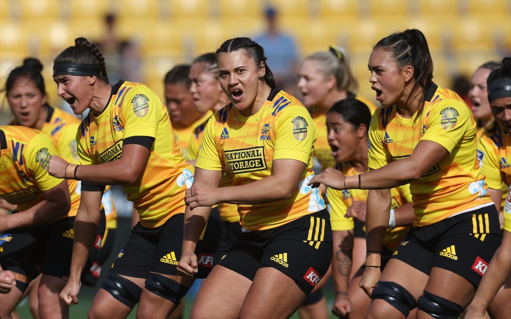 Poua haka during the Super Rugby Aupiki.