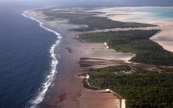 North and South Tarawa are seen from the air in the Pacific island nation of Kiribati May 23, 2013.