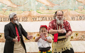 Falevai Flava launch at Mangere Arts Centre. Tui Emma Gillies and Sulieti Burrows ngatu and tapa exhibition.