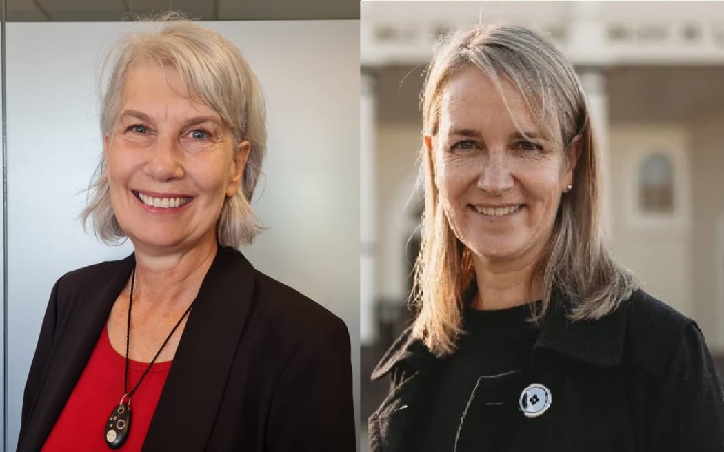 Hamilton mayor Paula Southgate (left) and Waipā mayor Susan O'Regan.