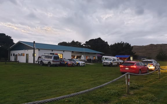 Police LandSAR base at the Coast Community Recreational Hall and Sports Centre at Marokopa