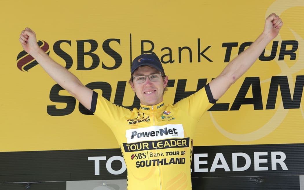 Otago rider Brad Evans is the 2015 Tour of Southland champion - seen here after stage 5 to Gore in the 2015 Tour of Southland, November 6