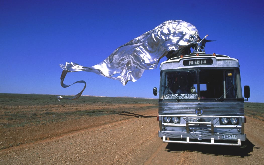 The Adventures of Priscilla, Queen of the Desert 
Year : 1994 Australia
Director : Stephan Elliott

.
It is forbidden to reproduce the photograph out of context of the promotion of the film. It must be credited to the Film Company and/or the photographer assigned by or authorized by/allowed on the set by the Film Company. Restricted to Editorial Use. Photo12 does not grant publicity rights of the persons represented. (Photo by PolyGram Filmed Entertainment / Archives du 7eme Art / Photo12 via AFP)