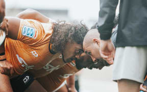 Moana Pasifika training ahead of the game against the Hurricanes.