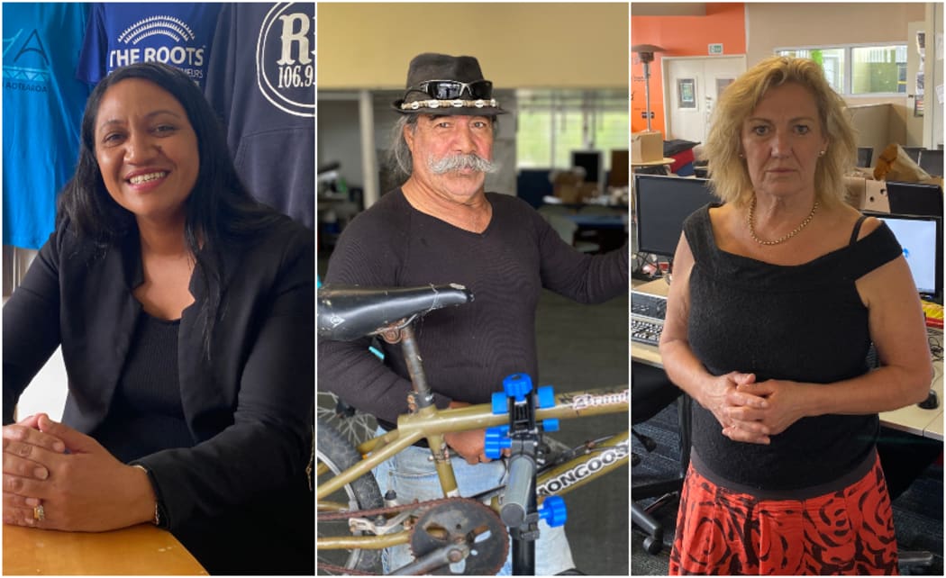 Community workers in Ōtara, from left, Shardae Komene, Sully Paea and Judy Speight.