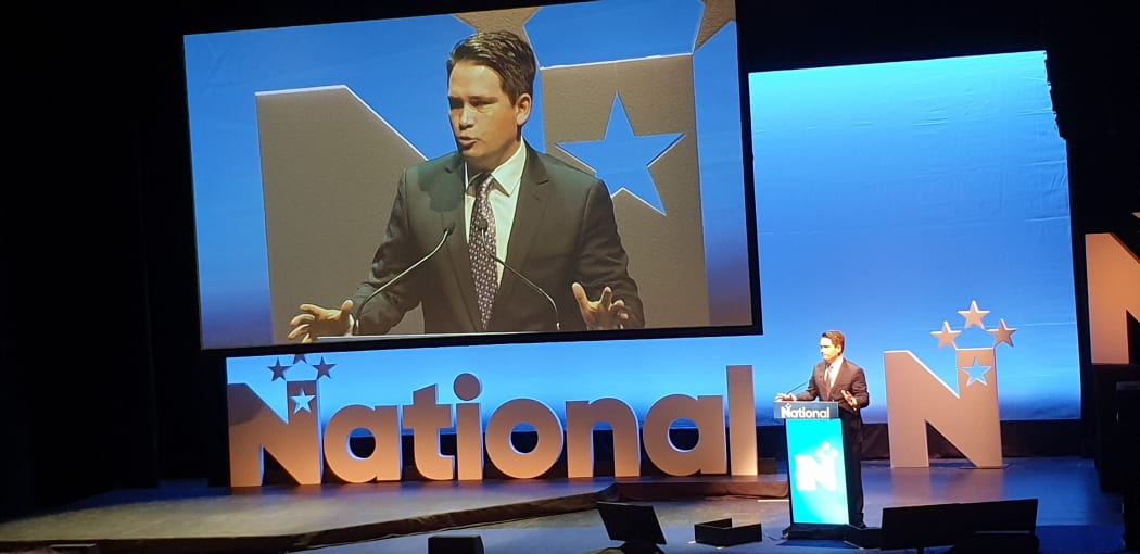Simon Bridges at the National Party's annual conference in 2019.