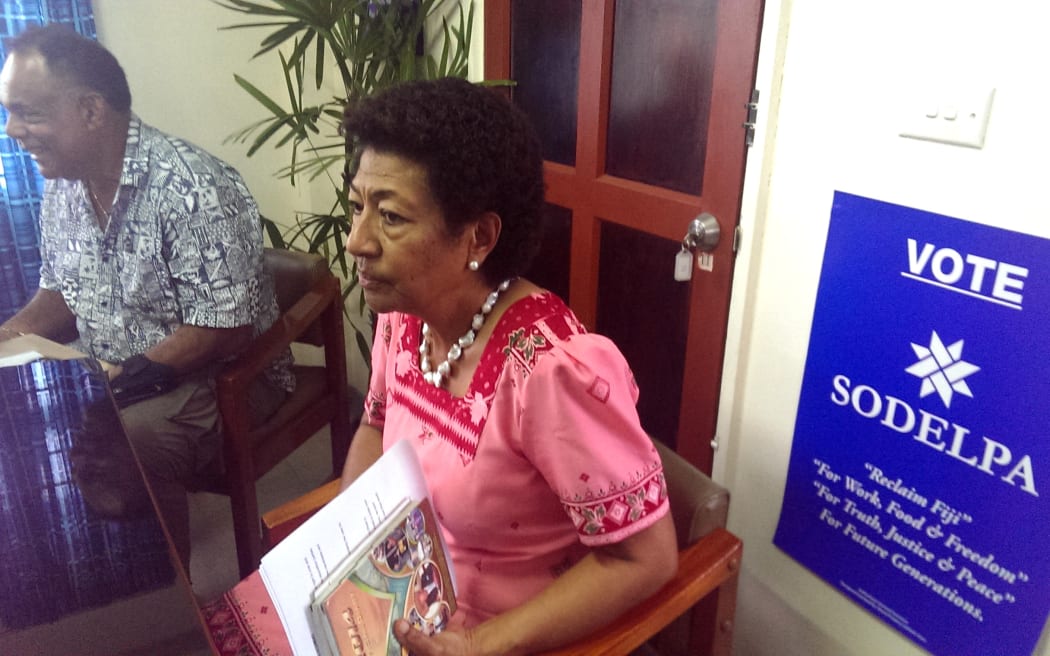 The leader of Fiji's main opposition party, Ro Teimumu Kepa.
