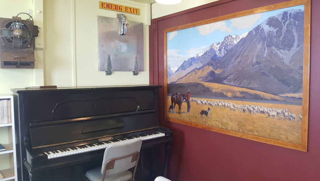 The piano housed in Hillary Hut was acquired from the Americans in the late 1950s and lived in the Scott Base bar for many years.
