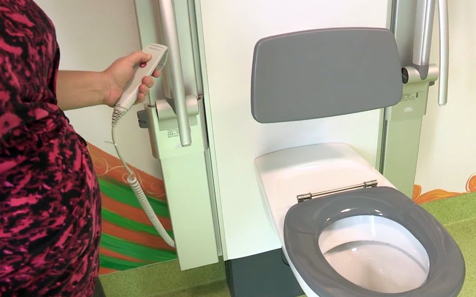 The toilet inside the Changing Places facility in Hamilton.