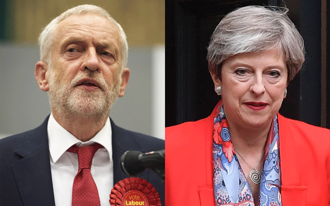 Jeremy Corbyn and Theresa May