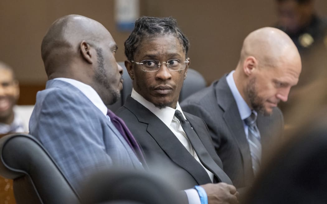 Young Thug appears at a hearing on December 22, 2022, in Atlanta.