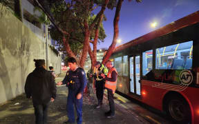 The crash happened at the intersection of Fanshawe St and Hobson St in central Auckland.