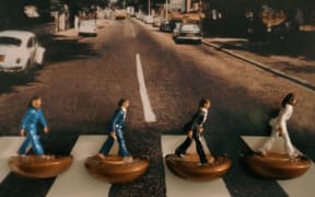 Subbuteo figures adapted by artist Bob Moore to represent pop culture figures.