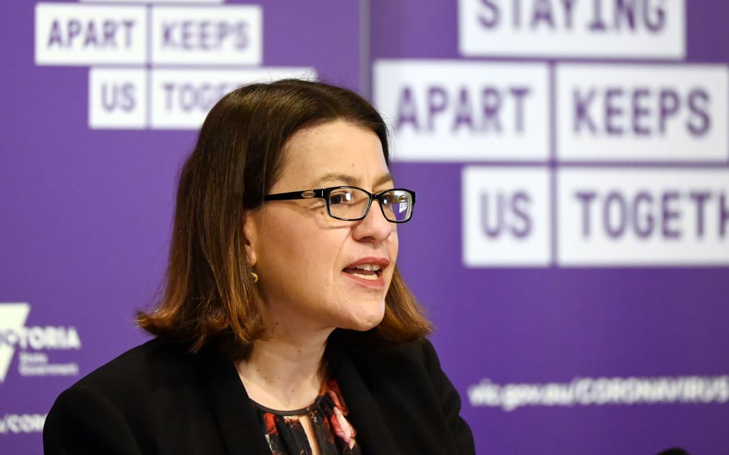 Victoria's Minister for Health Jenny Mikakos speaks during a press conference in Melbourne on July 22, 2020. 
Resigns in September after disagreeing with Premier Daniel Andrews