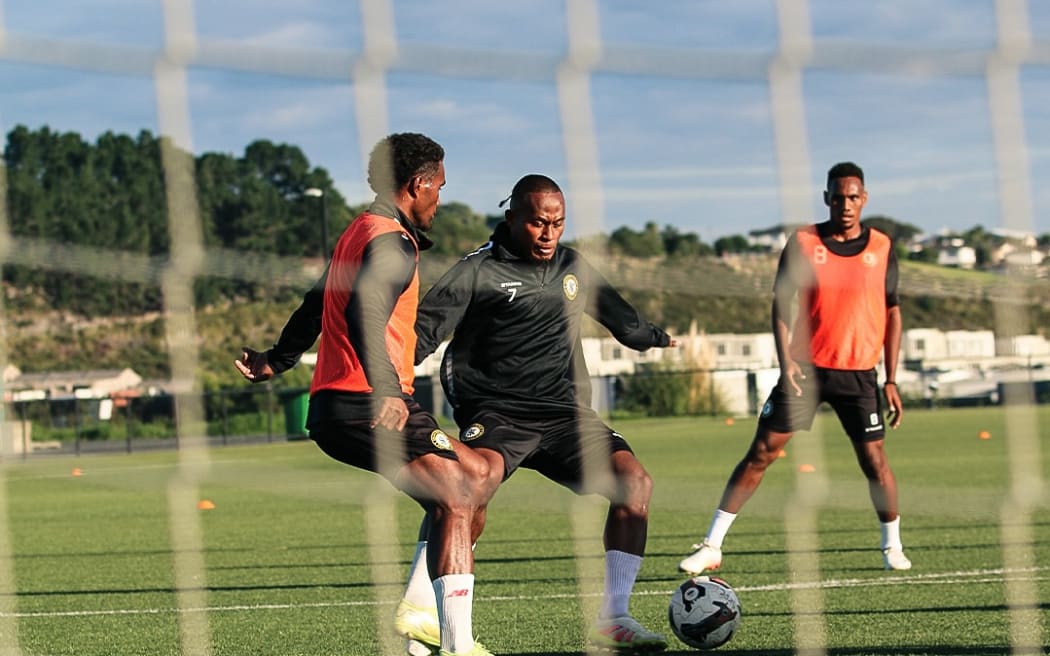 Solomon Kings FC training in Auckland ahead of the 2026 OFC Pro League final round. 4 May 2026
