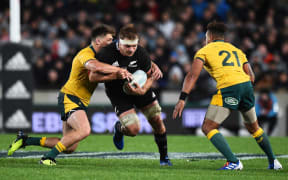 All Blacks player Sam Cane during the 2nd Bledisloe Cup Rugby game. All Blacks v Australia. Auckland, New Zealand. Saturday 17 August 2019. ©Copyright Photo: Chris Symes / www.photosport.nz