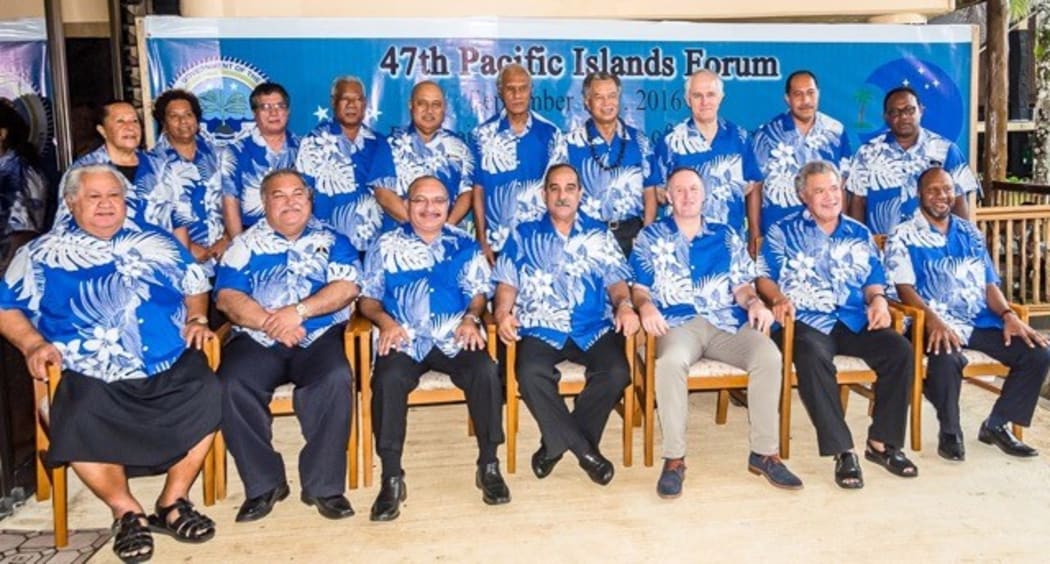 Leaders at the Pacific Islands Forum in the Federated States of Micronesia in 2016.