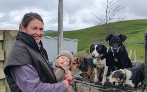 Mairi has five dogs to help out with stock work on the farm