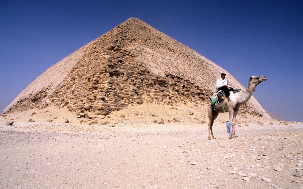 Egypt, the Bent Pyramid of king Snefru at Dachur, near Cairo