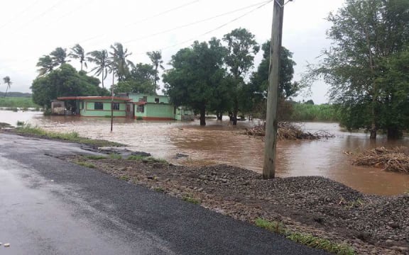 A home flooded after Cyclone Josie hit Fiji April 2018