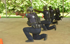 RSIPF PRT  members demonstrating live firing certification at the Tenaru Firing Range