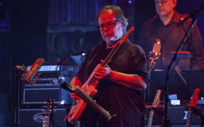 Guitarist Walter Becker of the band Steely Dan performs at the Beacon Theatre in New York City, 10 October 2015.