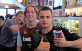 Fans packed out Hotel Bristol on Cuba Street on 8 July to watch the semifinal between England and Denmark.