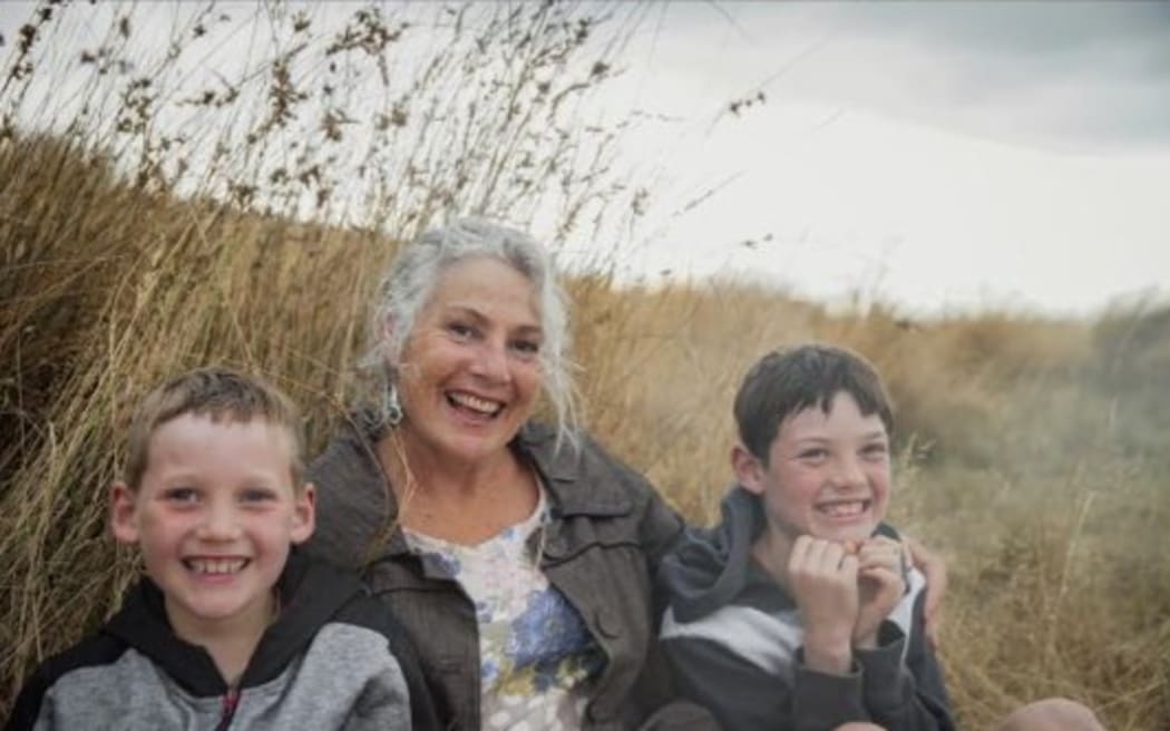 Cora Torr with two of her grandchildren.