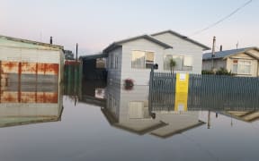 A flooded home in Westport.