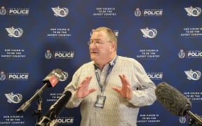 Detective Senior Sergeant Kallum Croudis giving media an update on the homicide investigation into Gurjit Singh's death on 2 February, 2024.