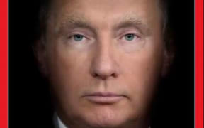 Time cover merges images of Donald Trump and Vladimir Putin into one.